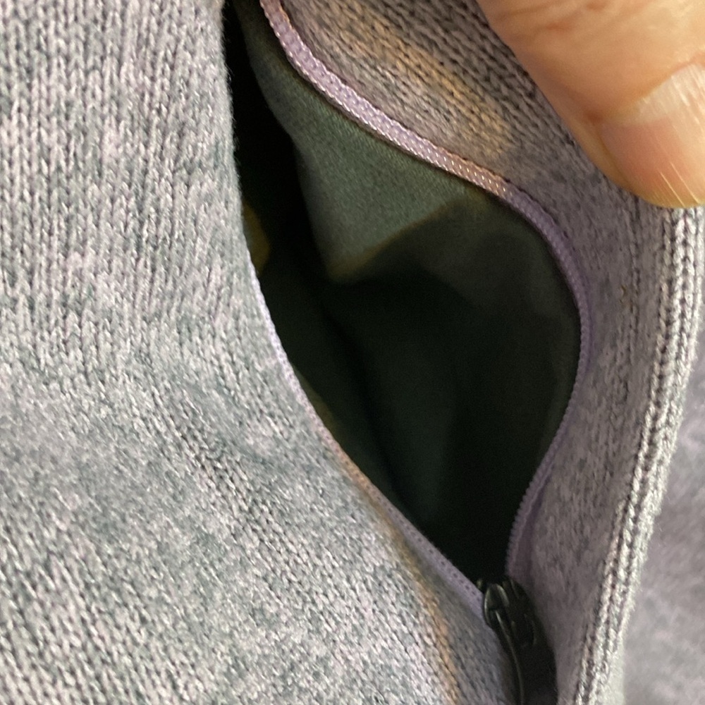 L.L. Bean Women’s Lilac Fleece Full Zip Jacket Size Large Polyester Fall School - Picture 3 of 7